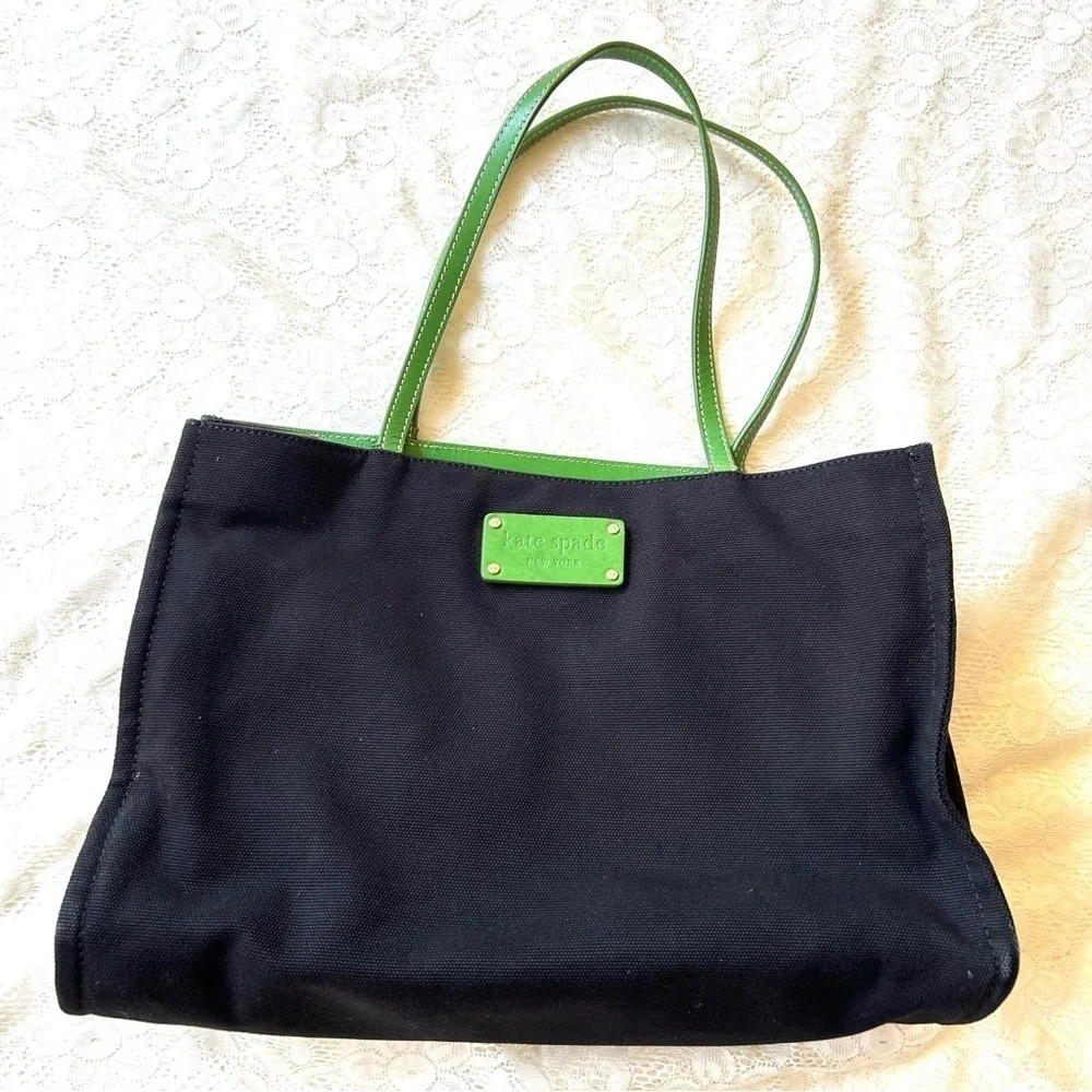 Kate spade black Green bag